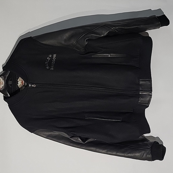 Men's Harley-Davidson Varsity Jacket, Leather & Wool, Size 2XL - Picture 3 of 14